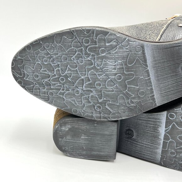 Chinese Laundry Womens Size 6 Black Distressed Austin Western Style Ankle Boots - Picture 10 of 15